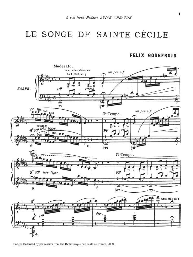 Godefroid, F Le Songe de St Cecile, page 1