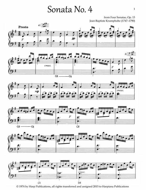 Krumpholtz Sonata 4 page