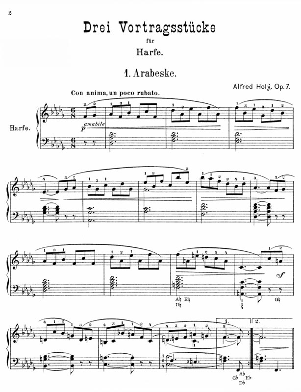 Holy Arabeske No. 1 and No. 2 Herbstlied page