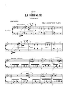 Godefroid Schubert Serenade 1st page score