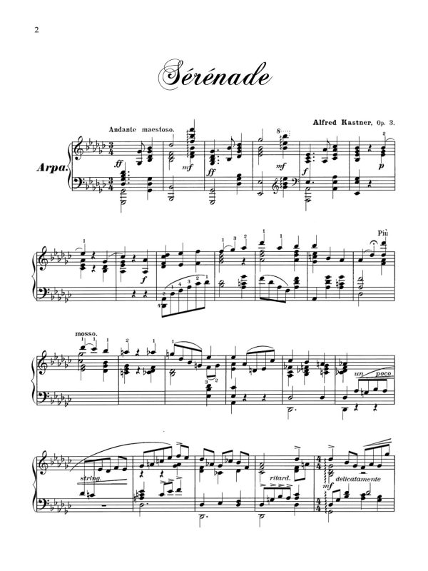Kastner Serenade 1st page score