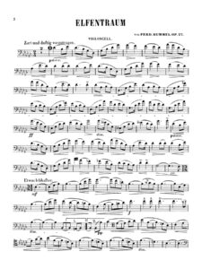 Hummel Elfentraum cello page 1