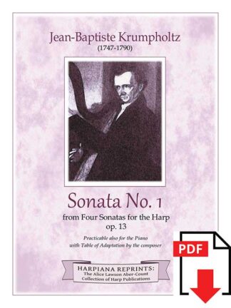 Krumpholtz - Sonata no. 1 for the Harp, op. 13 (digital download)